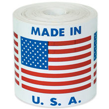 2" x 2" Made in U.S.A. Labels 500ct Roll