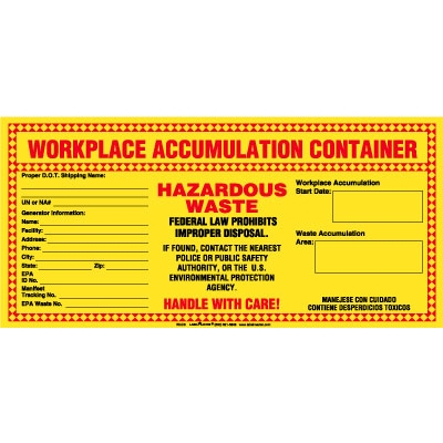 waste hazardous label california accumulation labels shipping usafleetsupply