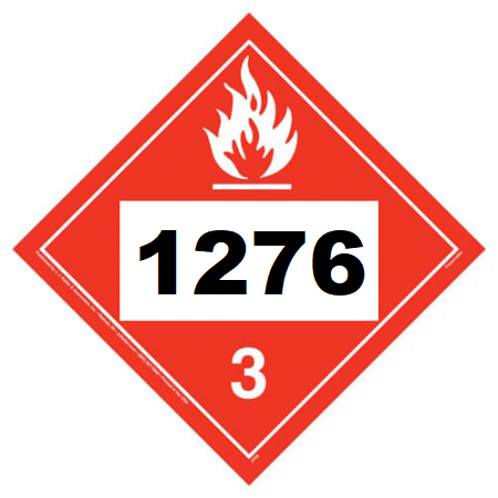 UN 1276 Hazmat Placard, Class 3, Tagboard