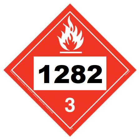 UN 1282 Hazmat Placard, Class 3, Tagboard