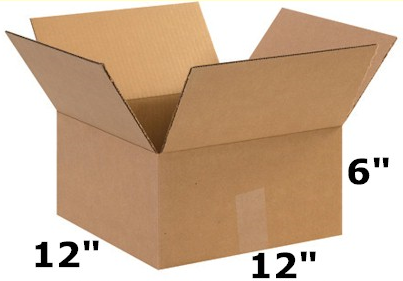 12" x 12" x 6" Double Wall Boxes 15ct