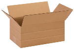14-1/2" x 8-3/4" x 6" Multi-Depth Corrugated Boxes 25ct