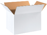 18" x 12" x 12" White Corrugated Boxes 25ct