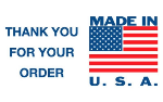 3 x 5" Made In USA Thank You for Your Order Label 500ct Roll