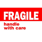 3 x 5" Fragile Handle with Care Label 500ct Roll