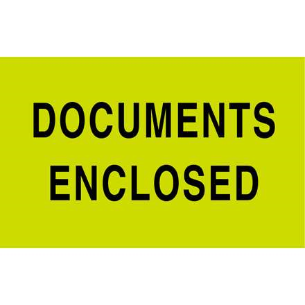 3 x 5" Documents Enclosed Label 500ct Roll