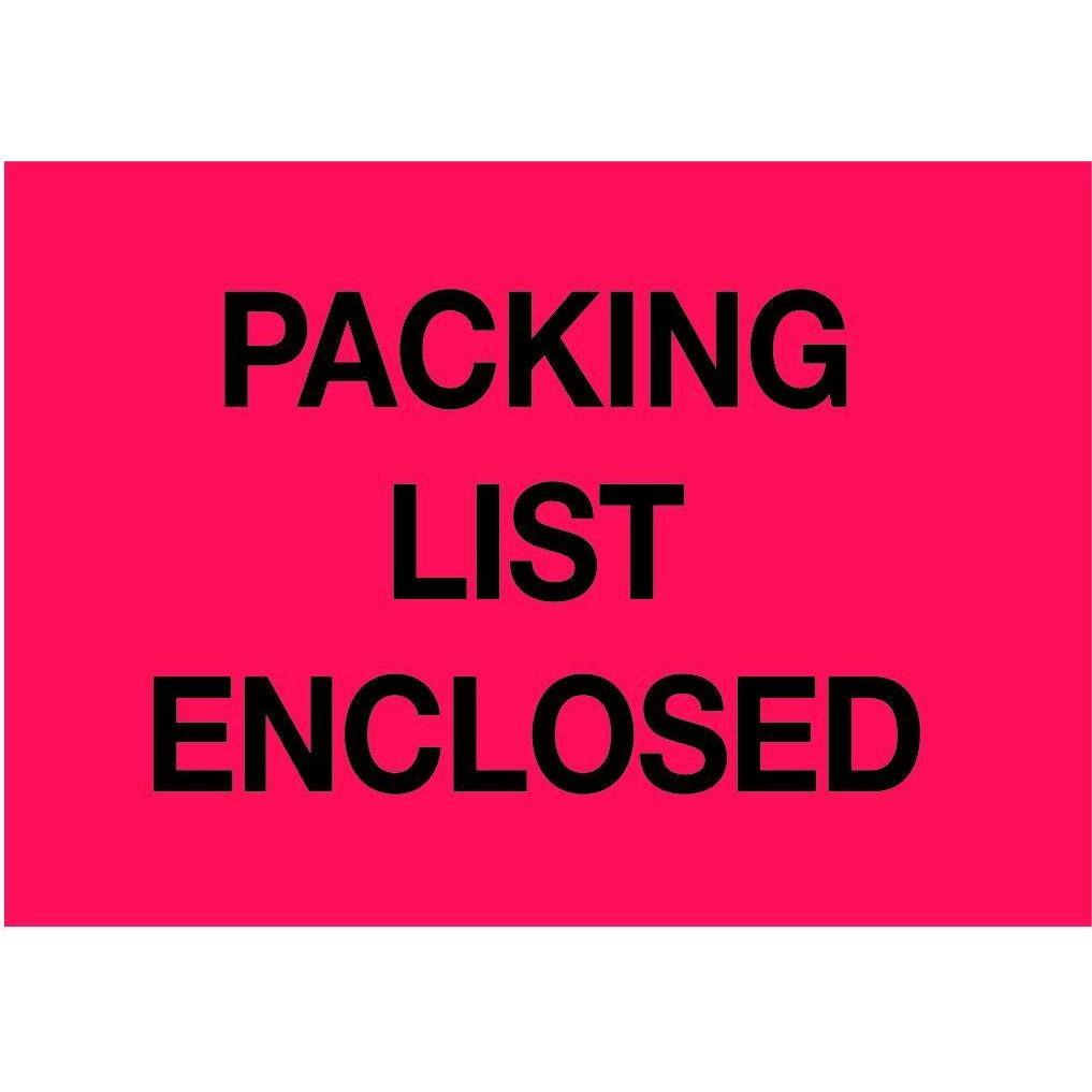 3 x 5" Packing List Enclosed Label 500ct Roll