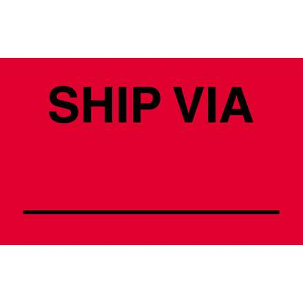 3 x 5" Ship Via Label 500ct Roll
