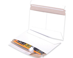 9 x 7" White Side Loading Self Seal Stayflats Lite Mailer 200ct