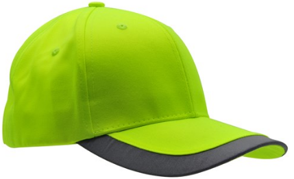 BlackCanyon Safety Cap with Reflective Trim Lime