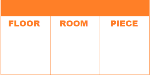 Household Movers Inventory Labels, Orange
