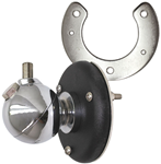 Heavy-Duty Chrome Ball Antenna Mount with 3/8