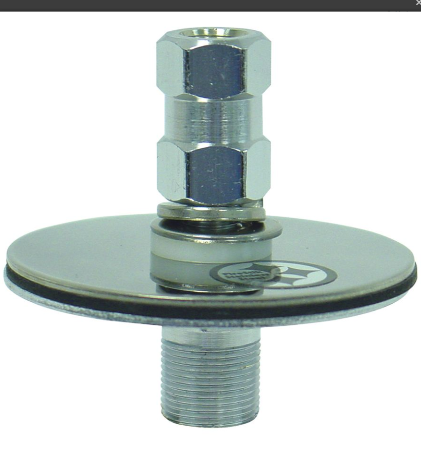 2-1/2" dia Flat Stainless Steel Antenna Mount Disc w/ K4A SO239 Stud