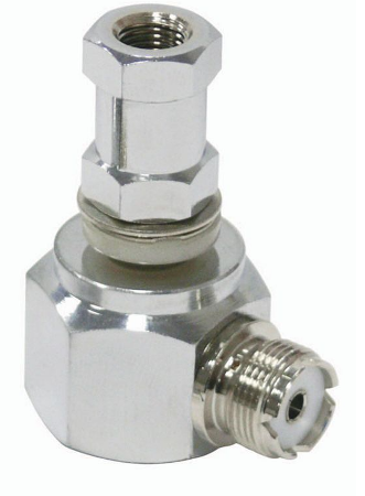 Right Angle S0239 Stud Adapter with 3/8"-24 Double Hex Stud