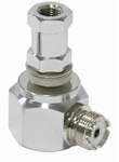 Right Angle S0239 Stud Adapter with 3/8"-24 Double Hex Stud