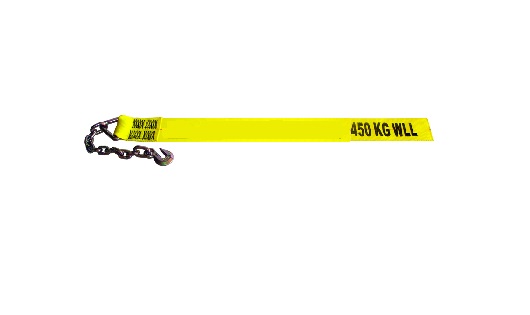 4" x 27' Winch Strap With Chain Anchor