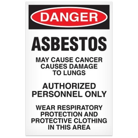 Abatement Temporary Sign, Asbestos