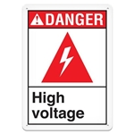 ANSI Safety Sign, Danger High Voltage