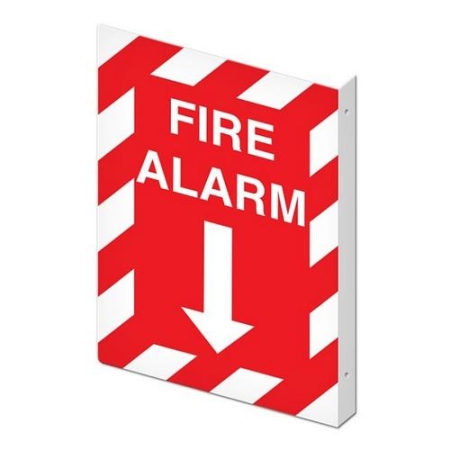 Fire Safety Sign Projected Fire Alarm 10" x 14"