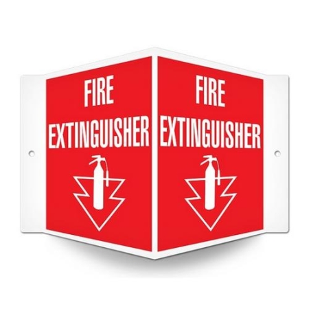 Fire Safety Sign Projected Fire Extinguisher