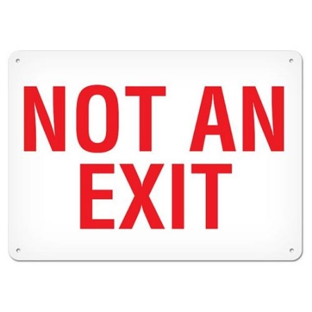 Fire Safety Sign Not An Exit