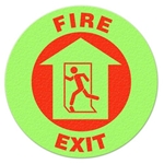 Floor Safety Message Sign Fire Exit Glow Floor Sign