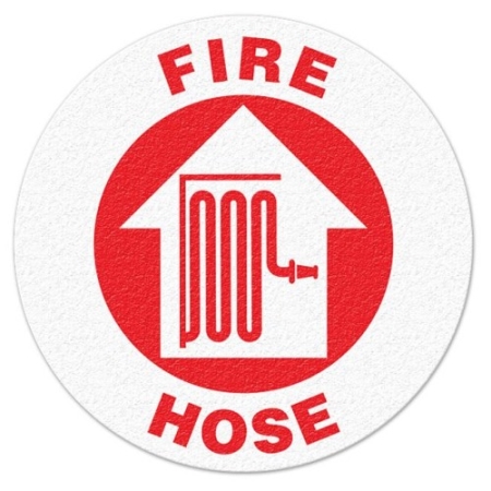 Floor Safety Message Sign Fire Hose