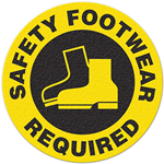 Floor Safety Message Sign Safety Footwear Required
