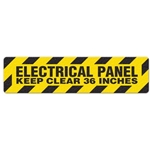 Floor Safety Message Sign Electrical Panel Keep Clear 36 Inches 6pk