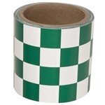 Laminated Checkerboard Tape Green White 4" x 54'