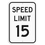 Parking Lot Sign Speed Limit 15
