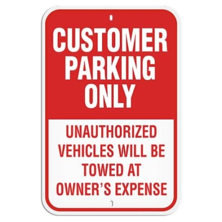 Parking Lot Sign Customer Parking Only