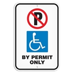 Parking Lot Sign Handicap Permit Only