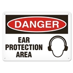 OSHA Safety Sign Danger Ear Protection Area