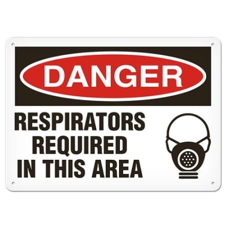 OSHA Safety Sign Danger Respirators Required In This Area
