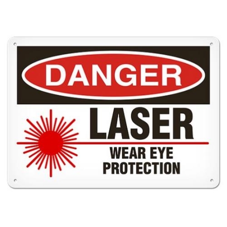 OSHA Safety Sign Danger Laser Wear Eye Protection