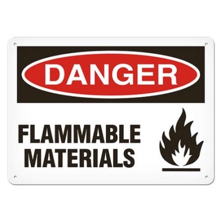 OSHA Safety Sign Danger Flammable Materials