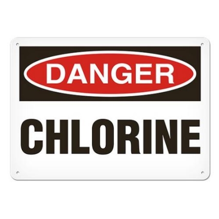 OSHA Safety Sign Danger Chlorine