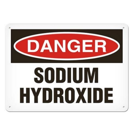 OSHA Safety Sign Danger Sodium Hydroxide