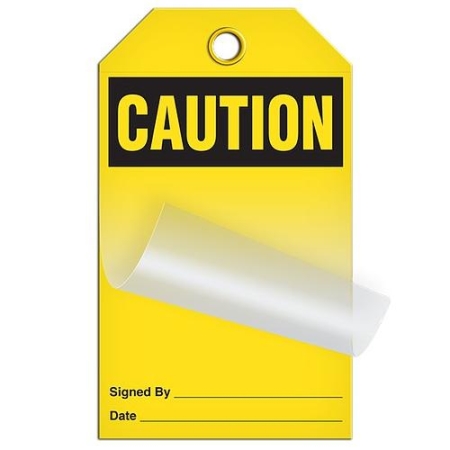 Self Laminating Safety Tags Caution