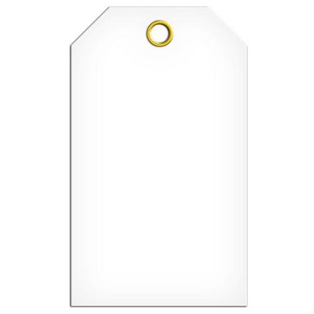 Self Laminating Safety Tags White