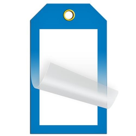 Self Laminating Safety Tags Blue