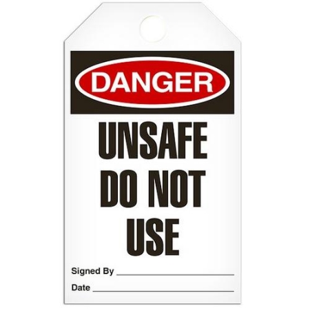 Safety Tag Danger Unsafe Do Not Use
