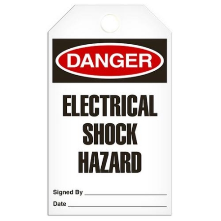 Safety Tag Danger Electrical Shock Hazard