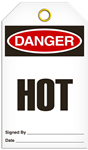 Safety Tag Danger Hot