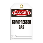 Safety Tag Danger Compressed Gas