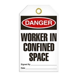 Safety Tag Danger Worker in Confined Space
