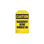 Safety Tag Caution Machinery Being Worked On