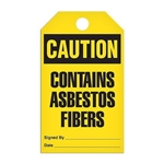 Safety Tag Caution Contains Asbestos Fibers