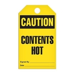 Safety Tag Caution Contents Hot